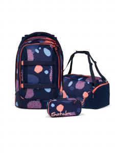 Satch Рюкзак 'Pack Schulrucksack Set 3tlg' в цвете Aubergine