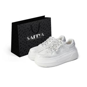 SAFIYA Женские лоу-топ скейтборд кроссовки бежево-серебристые, цвет Beige Silver