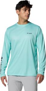 Columbia мужская футболка с длинным рукавом Terminal Tackle PFG Fins and Stripes, Gulf Stream/Fins & Stripes Tarpon