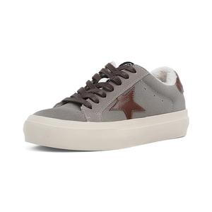 Теплые, нескользящие и износостойкие низкие женские кроссовки BENZI, Gray (Fleece-Lined)