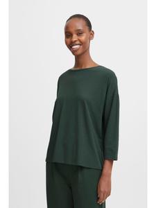 Футболка b.young T-Shirt lockere Passform 3/4-Ärmel gestricktes Design, зеленый