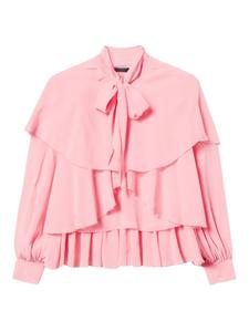 Блузка с воланами TWINSET, розовый