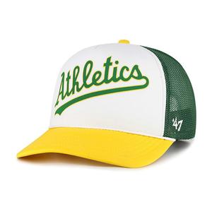 Мужская белая кепка '47 Oakland Athletics из пеноматериала с надписью Trucker Snapback