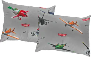 Вирт декоративная подушка "Самолеты Лима", Walt Disney, чехол без наполнения, 2 шт Wirth 40х60 см, темно-серый