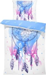 Комплект постельного белья 135х200 см и пододеяльник 80х80 см из микрофибры с современной фотопечатью, цвет: ловец снов бирюзовый, размер: комплект из 4 предметов 135х200 см