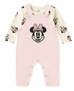 Комплект для девочек из 2 предметов: боди с длинными рукавами и комбинезон Minnie Mouse Disney
