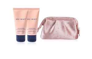 Набор для ухода за кожей amani classic perfume body lotion silk dumpling bag из 2 предметов с успокаивающим действием GIORGIO ARMANI