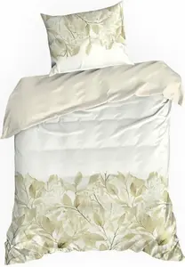 EUROFIRANY | Пододеяльник - Комплект постельного белья - 140 x 200 см - Бежево-белый - Комплект постельного белья - 100% хлопок Eurofirany