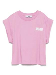 Футболка детская хлопковая MSGM MSGM Kids, розовый