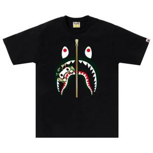 Футболка BAPE ABC Camo Milo Shark Tee, Black/Green