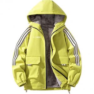 Куртка Unisex Hooded Thickened VanCamel, neon зеленый[fleece-lined]