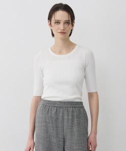 пуловер из трикотажа в рубчик 4х2