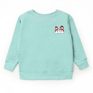 Свитшот с принтом Snowman family The Juniper Shop, Seafoam