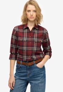 Блуза Superdry & Co Button-down blouse, Frontier Check Red/Red