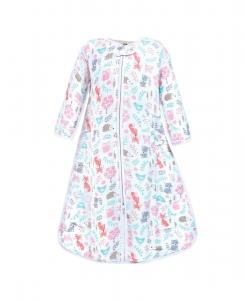 Спальный мешок из муслина с длинными рукавами, носимое одеяло, спальный мешок Hudson Baby, Woodland fox, 18-24 months