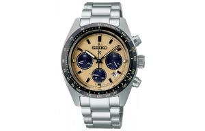 Seiko Мужские часы PROSPEX Collection с кварцевым механизмом, ремешком из нержавеющей стали и желтым циферблатом