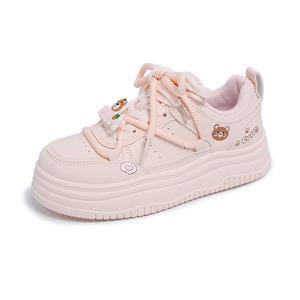 BINGO DUCK Женские лоу-топ скейтборд кроссовки розовые, цвет Pink
