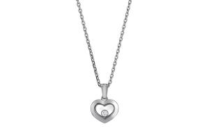 Chopard 18kt белое золото подвеска Happy Hearts с бриллиантами