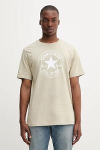 Хлопковая футболка Converse, бежевый