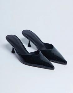 Мюли Topshop Ivette Croc с закрытым носком, черные