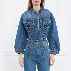 Укороченная джинсовая куртка Pinko, синий