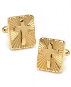 Запонки с лучистым крестом от Ox Bull & Trading Co Ox & Bull Trading Co, Gold