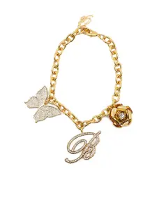 Браслет-цепочка, украшенный кристаллами BLUMARINE, золотой
