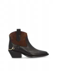 Женские кожаные ботильоны с противоскользящей подошвой Alpe, черный