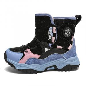 Детские ботинки с низким голенищем BKG, черный/розовый/фиолетовый