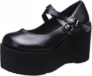 Женские ботинки на платформе BORAMAX, ботинки на платформе для женщин, черные, с шнуровкой, с круглым носком, на молнии, на высоком каблуке, боевые ботинки на танкетке, черные