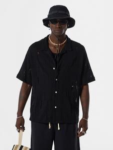 Удобная рубашка на пуговицах VAMOS CLO, черный