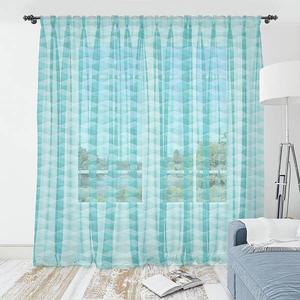 Штора Abakuhaus Welle 2 шт, 274x180x0,5 см цвет kadett blau seafoam