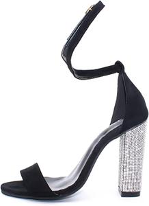 Женские босоножки ZBYY с ремешками в стиле гладиатор, нарядные, на массивном каблуке, с открытым носком, с ремешком на щиколотке, Black