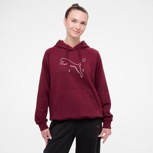 PUMA Женская толстовка с капюшоном из хлопка - бордового цвета
