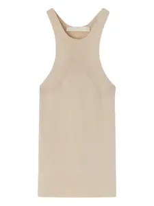 Топ в рубчик с вырезом халтер Ermanno Scervino, нейтральный