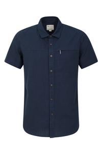 Мужская рубашка из хлопка с текстурой кокосового ореха Mountain Warehouse, синий