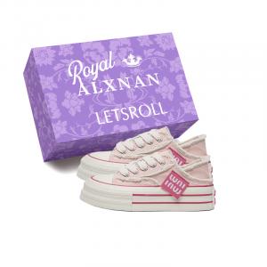 Alxnan Устойчивые к истиранию низкие парусиновые туфли женские в коробке