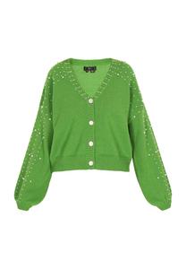 Вязаный кардиган faina, цвет Neon green