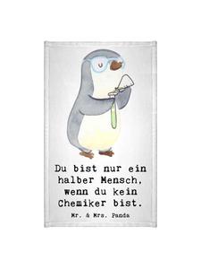 Mr. & Mrs. Panda Белое полотенце, аптекарское сердечко с надписью