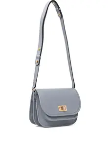 Кожаная сумка через плечо Flavrie с клапаном Geox, серый