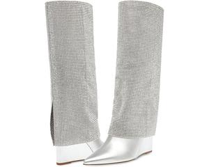 Сапоги женские Steve Madden Riski с отделкой из страз, серебряный