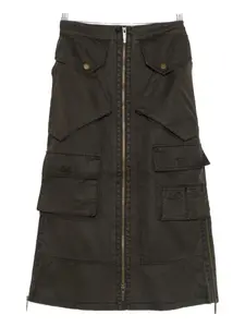 Юбка с карманом на молнии Feng Chen Wang, коричневый