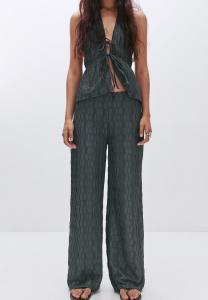 Брюки PULL&BEAR TEXTURED BELL BOTTOM , Grey