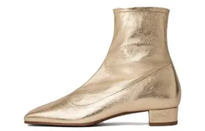 Ботильоны на каблуке 3 см женские золотые By Far, Parchment