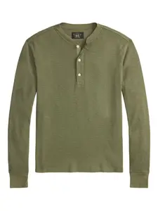 Трикотажная футболка хенли Ralph Lauren Rrl, зеленый