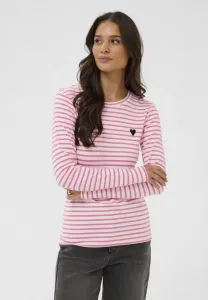 Топ с длинными рукавами liddy t Kaffe, Chalk Pinkpower-Black Heart