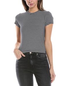 Футболка с принтом «Rag & Bone Luca Stripe Baby», черный