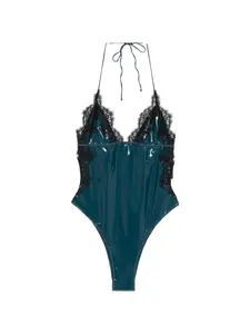 Купальник с кружевной отделкой Oséree, синий