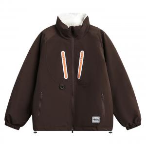 Пуховик Unisex с воротником стойкой утепленный Jeep, coffee