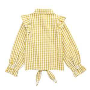 Детская блузка с длинным рукавом, пуговицами и клетчатым принтом Maxxis Merch, Blue Plaid